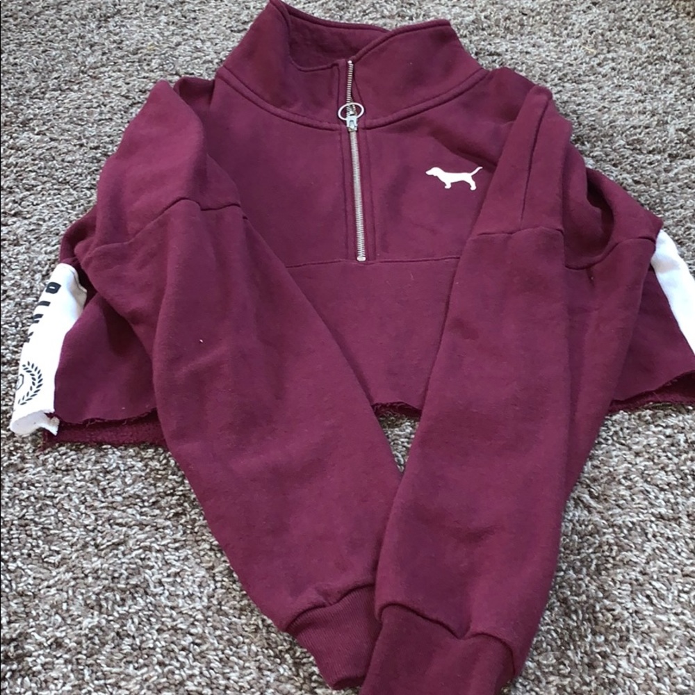 A crop top sweatshirt